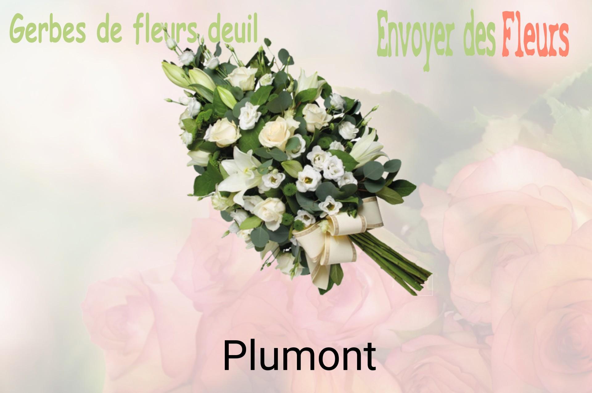 Gerbe de fleurs de deuil livrée à Plumont